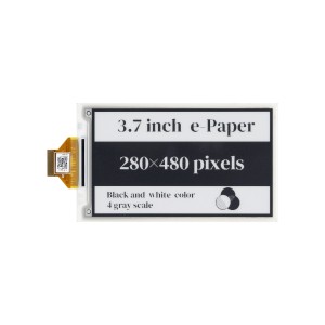 New ED037TC1 3.7inch E-Paper E-Ink Display For Raspberry Pi Pico, 480×280 Pixels, Black / White, SPI Interface