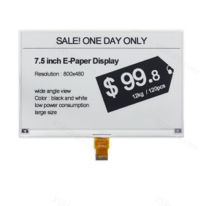 FPC-8612 7.5 inch Electronic Paper Ink Screen 800x480 Resolution Black And White EPD E-Paper UC8179 Driver SPI Interface 24Pin