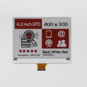 New P420016-MF1-A 4.2 inch 24PIN SPI Red White Black Eink E-Paper LCD Display Screen 400x300