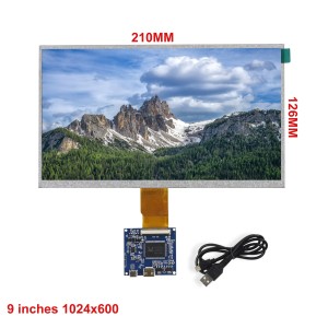 9 Inch 1024*600 Screen Display LCD Monitor Driver Control Board Mini HDMI-Compatible For Lattepanda,Raspberry Pi Banana Pi PC
